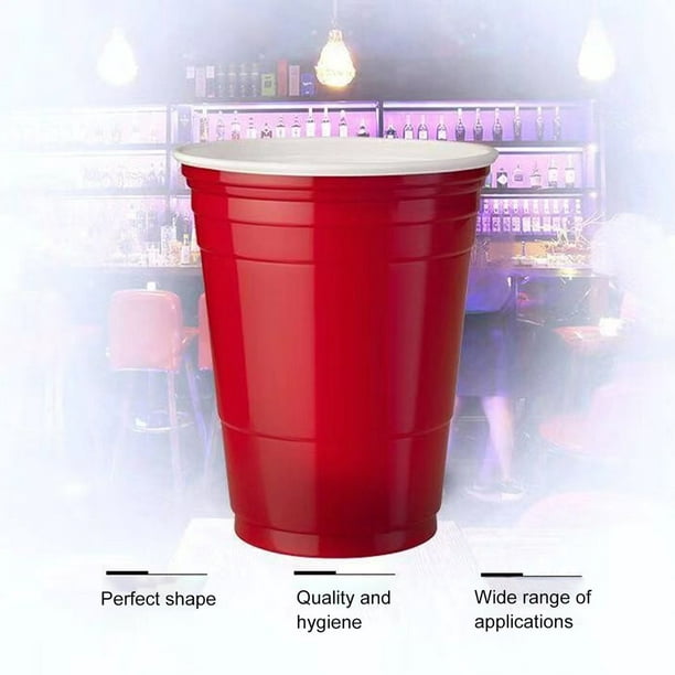 TOP.E]10pcs 450Ml Red Disposable Plastic Cup Party Cup Bar Restaurant  Supplies Household Items For Home Supplies 