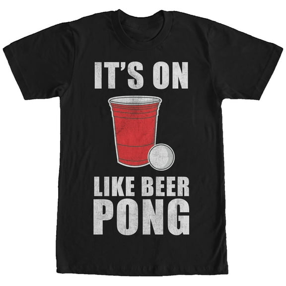 Men's Lost Gods I's On Like Beer Pong Graphic Tee Black 2X Large