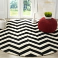 thumbnail image 3 of SAFAVIEH Chatham Jake Zigzag Stripes Wool Area Rug, Ivory/Black, 10' x 14', 3 of 11