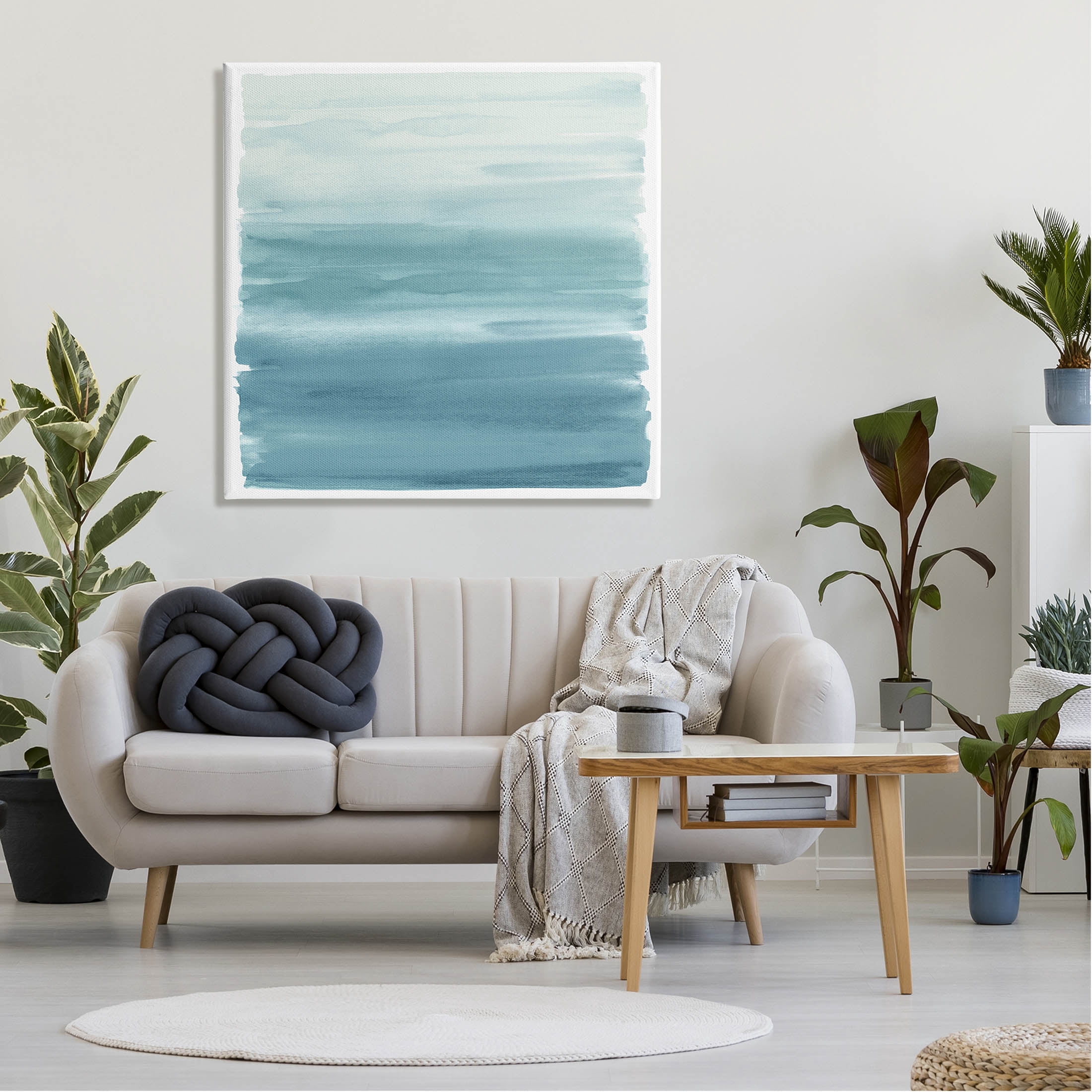 Stupell Industries Pale Blue Modern Gradient Graphic Art Gallery Wrapped Canvas Print Wall Art, Design by Allie Corbin