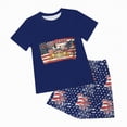thumbnail image 4 of HCNTES Baby Boys Girls Independence Day Short Sleeved Two piece Set With Cute Cartoon Pattern Kids Girl Boy Spring Summer Outfit 2T 3T 4T 5T(H03-Dark Blue,9-10 Years), 4 of 7
