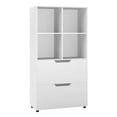 thumbnail image 6 of Demi Bonn 4-Cube Bookcase, 2 Drawers, 51 Inch 5-Tier Tall, Chic Design, Easy-Maintain, Freestanding, White, 6 of 7