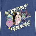 thumbnail image 3 of Disney Villains - Incredibly Fabulous - Toddler & Youth Girls Short Sleeve Graphic T-Shirt, 3 of 5