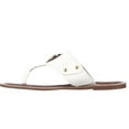 thumbnail image 4 of Womens Tommy Hifiger Lelani Flat T-Strap Thong Slide Sandals - White, 4 of 6