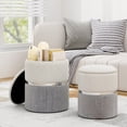 thumbnail image 2 of Topbuy Tabouret Gigogne Rembourré 2 Pcs avec Rangement Entrée Repose-Pieds Gris, 2 of 9