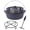 Black + Iron＋6, variant on DIANJIE Black Cast Iron Camping Pot 4.5QT Pre-Seasoned Dutch Oven with Multi-Functional Skillet Lid