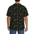 thumbnail image 3 of Vsdgher Pine Cone Woodland Pattern Men's Cuban Shirt, Hawaiian Shirts, Business Casual Button Down Shirts, Short Sleeve Shirt-4X-Large, 3 of 5