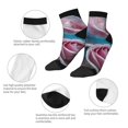 thumbnail image 5 of Fuzoiu Blue Lipped Pit Viper And Three Pink Roses Print Adult Socks, Crew Moisture-wicking Socks, Unisex Cushion Crew Socks,Casual Sports Ankle Socks, 5 of 7