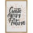thumbnail image 3 of PixonSign Framed Canvas Print Wall Art Create Your Future Phrase People Motivation Typography Modern Art Contemporary Relax/Calm Multicolor Ultra for Living Room, Bedroom, Office - 24"x36" Natural, 3 of 5
