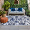 thumbnail image 3 of 5' x 7' Outdoor Rug, Navy Blue Boho Outdoor Washable Rug Large Floor Carpet, Ehtnic Abstract Art Modern Geometric Non Shedding Area Rug for Outside Patio RV Porch Deck Balcony Camping Living Room, 3 of 9