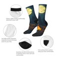 thumbnail image 3 of Logiee Moonlit Skeleton Campfire Print Adult Socks for Men & Women,Calf Socks, Ankle Socks,Boots Socks,Breathable Casual Sock,Unisex Crew Socks, 3 of 6