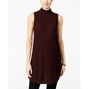 Style & Co. Petite Mock-neck Tunic Sweater - Petities - XL - Dried Plum