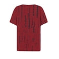 thumbnail image 5 of Alllist Short Sleeve Tshirts Shirts for Women Boho Henley Shirts V Neck Casual Tops for Women Red,Xl, 5 of 5