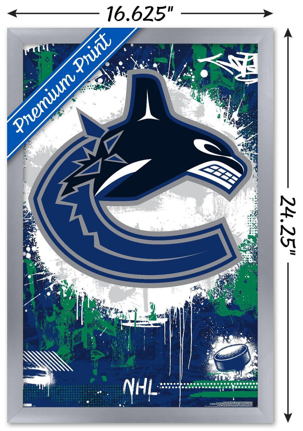 NHL Vancouver Canucks - Maximalist Logo 23 Wall Poster, 22.375" x 34"