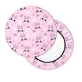 thumbnail image 7 of Uemuo Rabbit Face Pattern Round Bar Stool Seat Covers Washable Stool Cushion Slipcover Elastic Bar Chair Covers-13 inch, 7 of 7