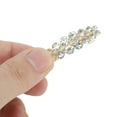 thumbnail image 4 of Unique Bargains 1 Pc Hair Clips Grace Rhinestone Side Princess Spring Clip Hairdo Clip Gold Tone Silver Tone, 4 of 5