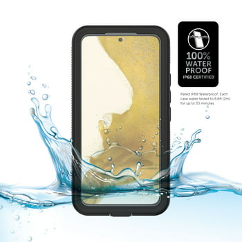 Samsung Galaxy S22 5G Body Glove Tidal Waterproof Phone Case- Black/Clear