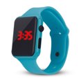 thumbnail image 1 of Men Women LED Digital Watch Year Month Date 24 Hour Display Square Kid Sports Wristwatch, 1 of 8