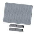 thumbnail image 4 of Tapete para secar platos, cubierta para estufa, fácil de limpiar y secar, escurridor de platos multiusos para cocina. Gris, 4 of 9