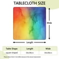 thumbnail image 2 of Rainbow Tie Dye Ink Pattern Square Fitted Tablecloth with Elastic Edge,Square Table Cover,Washable Elastic Table Cover for Home Kitchen Party Decor 34"x34", 2 of 6