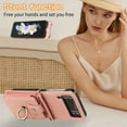 thumbnail image 4 of Asuwish Compatible with Samsung Galaxy Z Flip 4 5G 2022 Wallet Phone Case Ring Crossbody Strap Stand Credit Card Holder RFID Cell Cover for ZFlip4 Z4 Flip4 4Z Women Girls Rose Gold, 4 of 8