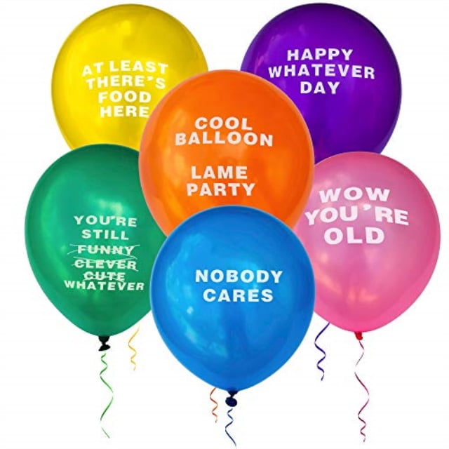 funny party abusive balloons 24 pcs jumbo pack birthday humor fun prank