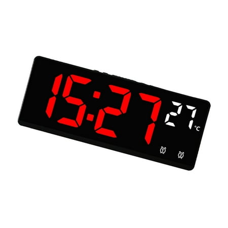 Gieenan Electronic Digital Alarm Clock Travel Clock Featurings Colorful Font Easy to Read