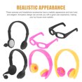 thumbnail image 4 of 18 Uds. De gafas para vestir muñecas, miniauriculares adorables para muñecas, accesorios para auriculares, 4 of 5