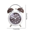 thumbnail image 3 of Alarm Clock, Metal 4 Inch Desk Table Analog Clock Silent with Night Light for Dormitory Home Office Travel Decor Alarm Clock, 3 of 8