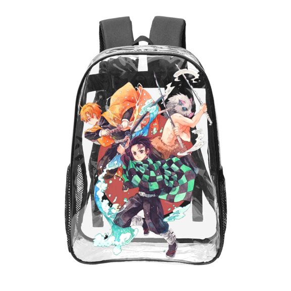 Demon Slayer Clear Backpack Transparent Backpack College Workplace Heavy Clear Book Bag