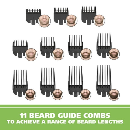 Wahl - Trimmer with 13 Guide Combs - Black/Silver