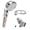 B, variant on Bathroom Shower Head Replacement 5 Setting Adjustable Top Spray Design for Home Bath