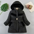 thumbnail image 2 of newwalpole Girls' Long Winter Coats Warm Parka Lined Puffer Jacket Thicken Fleece Hooded Coat with Fuzzy Collar for Girls Black for Size 5-6 Years, 2 of 8