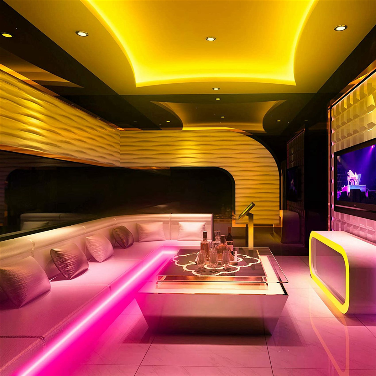 3 set 20M RGB Light 3528 1200LEDs Flexible LED Light Strip with 44 Key Remote for Bedroom Christmas