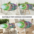thumbnail image 7 of Colorful Tie Dye Pattern Round Fitted Tablecloth with Elastic Edge,Dining Table Cover Waterproof,Outdoor Round Tablecloth for Camping,Dining,Indoor and Outdoor, 7 of 7