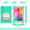 thumbnail image 3 of Galaxy Tab A 8.0 2019 Released Case with PET Screen Protector, SM-T290 T295 T297 Case, Allytech Heavy Duty Protection Rugged Kickstand Hand Strap Kids Friendly Case for Galaxy Tab A 8.0 T290, Mint, 3 of 9