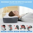 thumbnail image 6 of MOONORAH Cervical Memory Foam Pillow Neck Bed Pillow for Pain Relief Sleeping, Ergonomic Orthopedic for Side Back and Stomach Sleepers with Breathable Pillowcase, Queen Size 25" x 16.5" x 5.5" Gray, 6 of 8