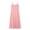 Pink, variant on Wedding Guest Dresses for Women Beach Dress Pastel Dress A Line Dress Fashion Women Summer Casaul Solid Camis Sleeveless Bandage Long Dress White 2X