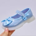 thumbnail image 5 of Quealent Girls Classic Slip on Mary Jane Ballet Flats Glitter Wedding Party Bridesmaids Flower Girl Princess Dress Shoes for Kid Toddler Blue for Size 5.5, 5 of 9