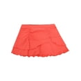 thumbnail image 4 of Women's Solid Ruffle Layered Swimsuit Beach Cover Up Skirt, Coral, S, 4 of 4
