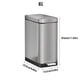 thumbnail image 2 of Bote de basura de cocina con pedal de acero inoxidable con cubo interior, 2 of 7