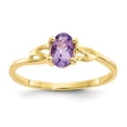 thumbnail image 1 of 10K Yellow Gold Polished Geniune Amethyst Birthstone Ring, 1 of 2