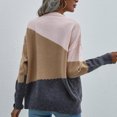 thumbnail image 4 of Lilgiuy Ladies Autumn And Winter Loose Top Piece Piece Long Sleeve Knit Sweater Crew Neck Crew Neck Sweater,Beige,10(XL) Winter Clothes for 2022, 4 of 5