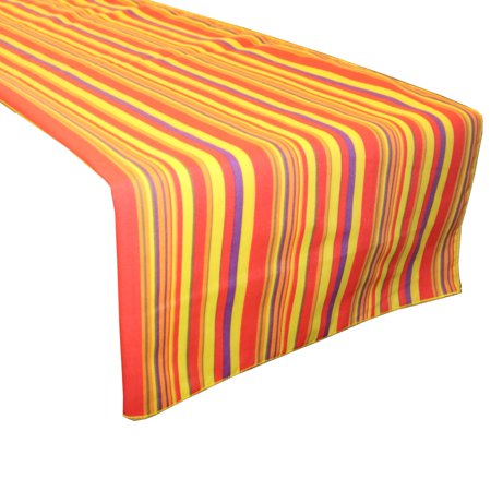 

Cotton Print Table Runner Multi Stripes Yellow Red