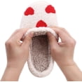 thumbnail image 3 of Happy Smile Face Slippers Evil Eyes Slippers Strawberry Big Heart Cute Cartoon Slippers Cozy House Slippers for Women Soft Plush Slip-On Slippers Indoor Outdoor, 3 of 11