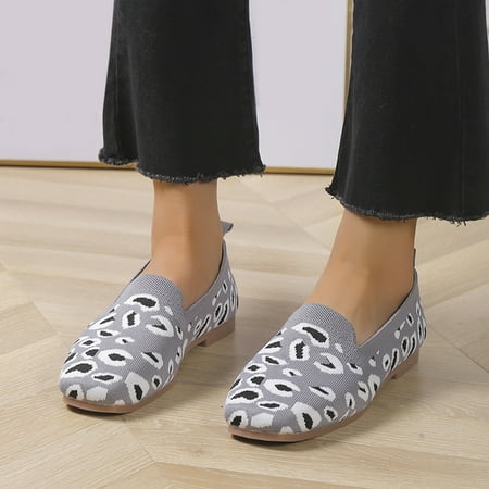 

eczipvz Womens Shoes Women s Leather Sneaker Classic Walking Casual Slip on Loafers Grey