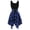Blue, variant on Women's Gothic Plaid Corset Dress Sleeveless Vintage Handkerchief Hem Skater Dress for Party & Casual Wear Blue 2XL