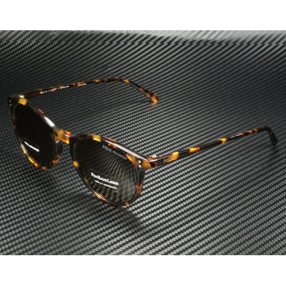 Polo Ralph Lauren Men's PH4110 Semi-Circular Sunglasses, Shiny Antique Havana/Polarized Brown, 50 mm