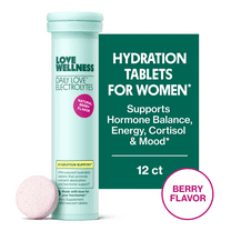 Love Wellness Daily Love Electrolyte Tablets, Berry Flavor Hydration & Hormone Support, 12 Count