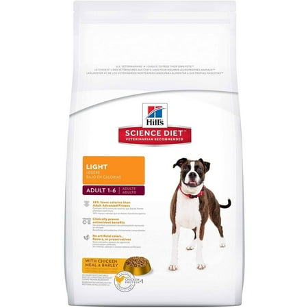 Hill's Science Diet Adult Light with Chicken Meal and Barley Dry Dog Food, 33 lb Bag